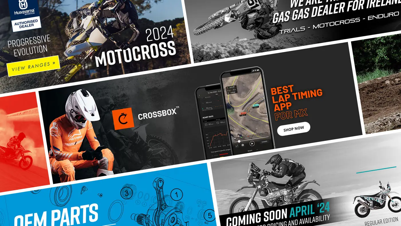 Campaign web banners for Motocross retail