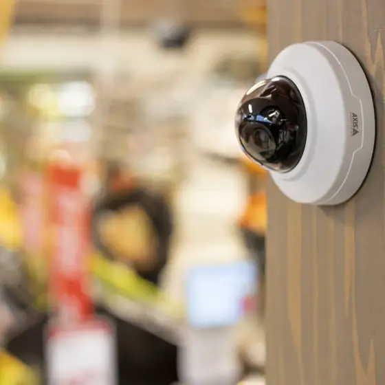 Network cameras: Axis product installed on site
