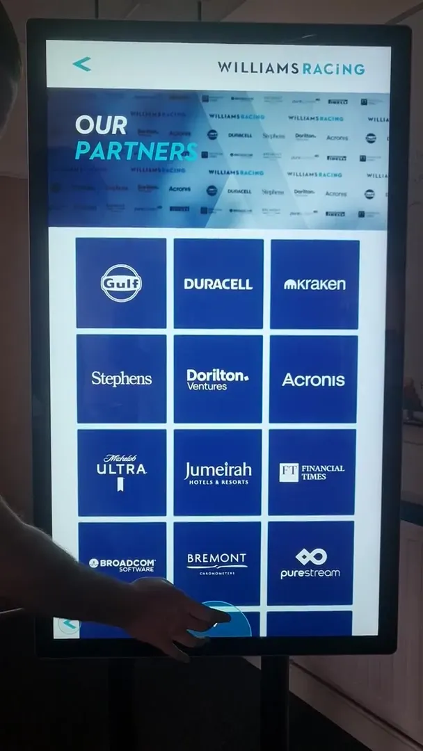 Our partners page with sponsor logos