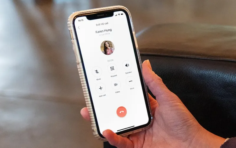 8x8 voip calls on app